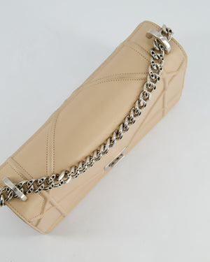 Christian Dior Powder Pink Medium Diorama Bag in Grained Leather with Silver Hardware