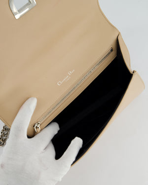 Christian Dior Powder Pink Medium Diorama Bag in Grained Leather with Silver Hardware