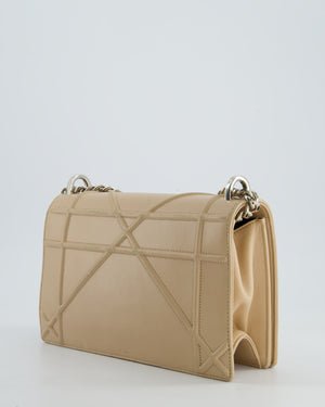 Christian Dior Powder Pink Medium Diorama Bag in Grained Leather with Silver Hardware