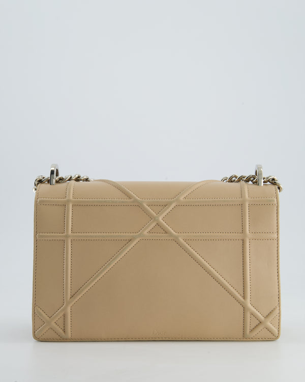 Christian Dior Powder Pink Medium Diorama Bag in Grained Leather with Silver Hardware