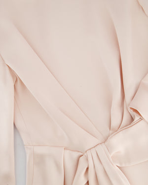 Christian Dior Pink Long Sleeve Top with Bow Detail and Matching Skirt Size FR 40 (UK 12)