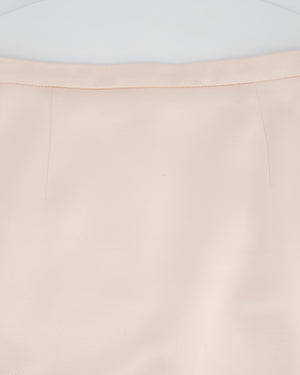Christian Dior Pink Long Sleeve Top with Bow Detail and Matching Skirt Size FR 40 (UK 12)