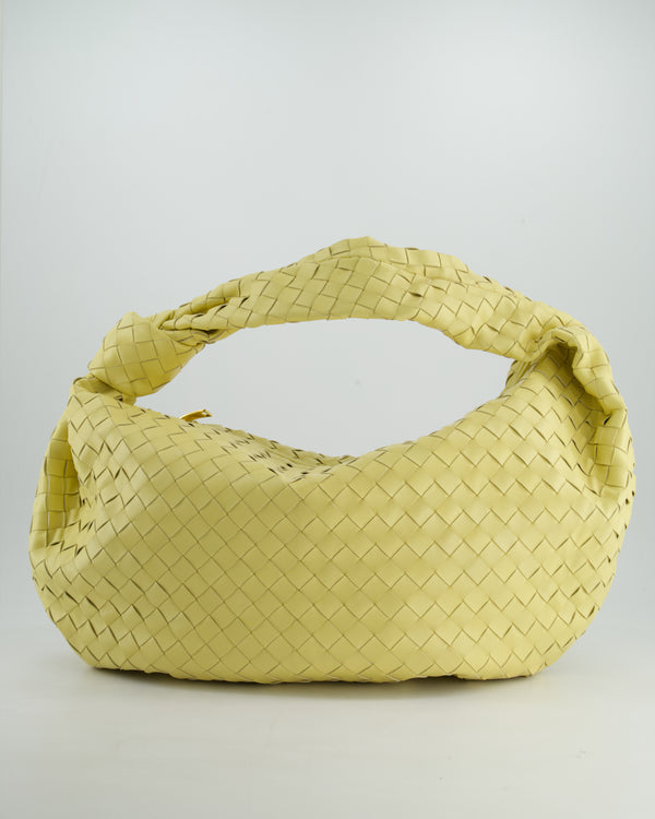 Bottega Veneta Medium Padded Jodie Bag in Yellow Intrecciato Leather with Gold Hardware