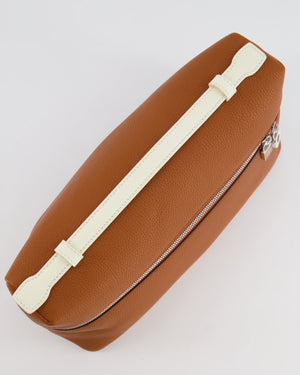 *RARE* Loro Piana Extra Pocket L27 Bag in Camel Calfskin Leather with Silver Hardware and Braided Shoulder Strap