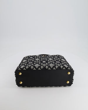Louis Vuitton Limited Edition Since 1854 Monogram Capucines MM Bag in Black Calfskin and Embroideries with Gold Hardware