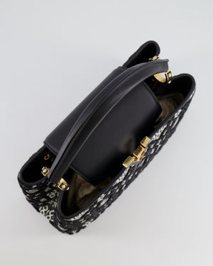 Louis Vuitton Limited Edition Since 1854 Monogram Capucines MM Bag in Black Calfskin and Embroideries with Gold Hardware