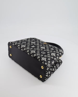 Louis Vuitton Limited Edition Since 1854 Monogram Capucines MM Bag in Black Calfskin and Embroideries with Gold Hardware