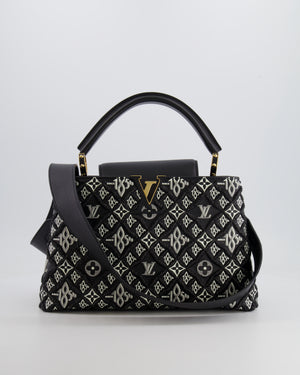 Louis Vuitton Limited Edition Since 1854 Monogram Capucines MM Bag in Black Calfskin and Embroideries with Gold Hardware