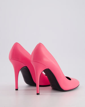 Brunofrisoni Hot Pink Leather Heels with Square Toe Size EU 38.5