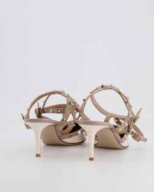 Valentino Ivory Patent Leather Rockstud Caged Pumps Size EU 41 RRP £890