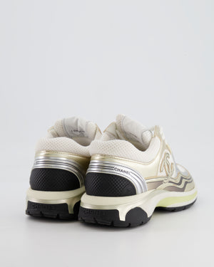 *HOT* Chanel White, Gold and Silver Trainers with CC Logo Size EU 40