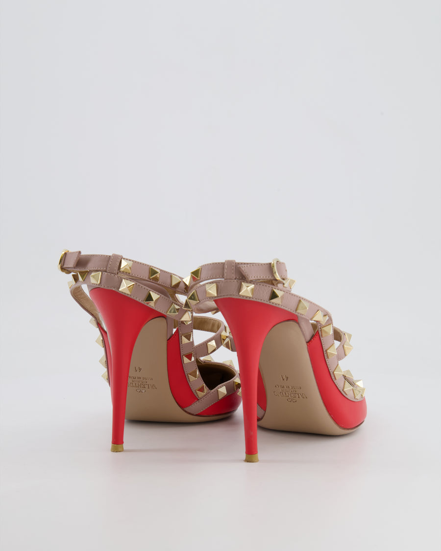 Valentino Red Leather Rockstud Caged Pumps Size EU 41 RRP £890