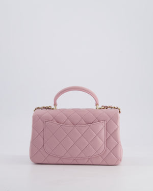 *HOT* Chanel Lilac Mini Rectangular Single Flap Bag in Lambskin Leather with Champagne Gold Hardware