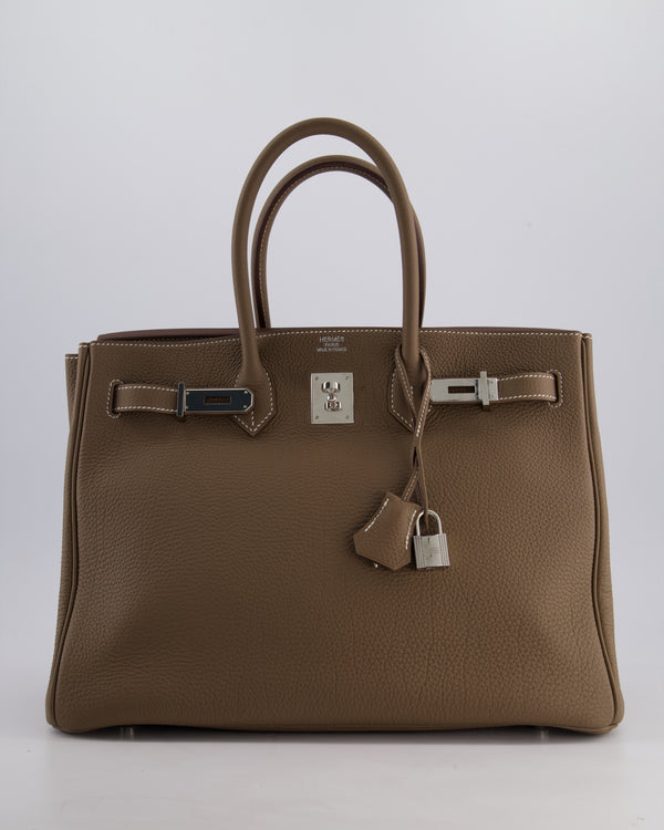 Hermès Birkin Bag 35cm Retourne in Etoupe Togo Leather with Palladium Hardware