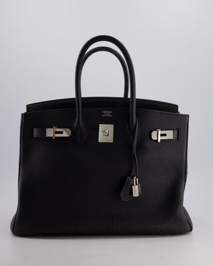 Hermès Birkin Bag 35cm Retourne in Noir Togo Leather with Palladium Hardware