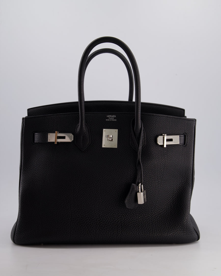 Hermès Birkin Bag 35cm Retourne in Noir Togo Leather with Palladium Hardware