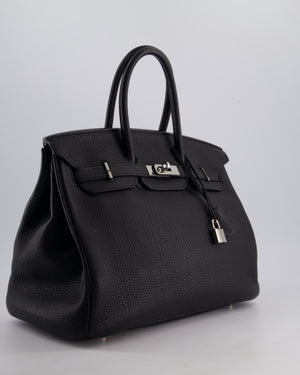 Hermès Birkin Bag 35cm Retourne in Noir Togo Leather with Palladium Hardware