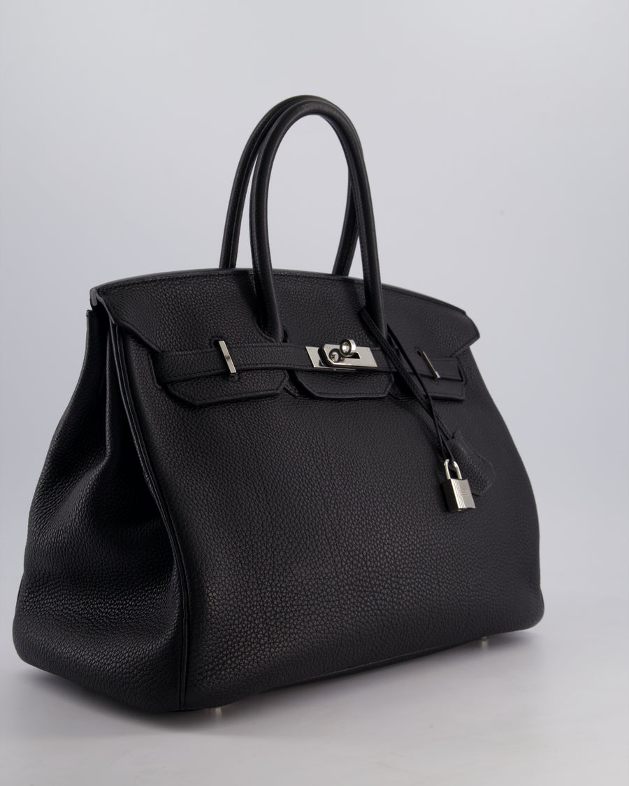 Hermès Birkin Bag 35cm Retourne in Noir Togo Leather with Palladium Hardware