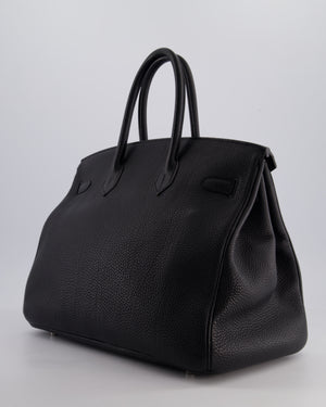 Hermès Birkin Bag 35cm Retourne in Noir Togo Leather with Palladium Hardware