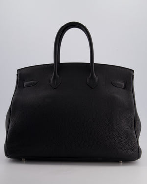 Hermès Birkin Bag 35cm Retourne in Noir Togo Leather with Palladium Hardware