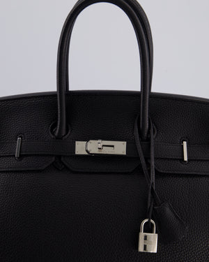 Hermès Birkin Bag 35cm Retourne in Noir Togo Leather with Palladium Hardware