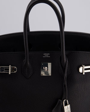 Hermès Birkin Bag 35cm Retourne in Noir Togo Leather with Palladium Hardware