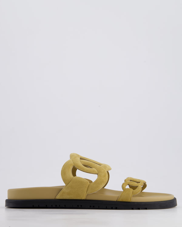 Hermès Extra Sandals in Beige Sable Suede Size EU 41.5