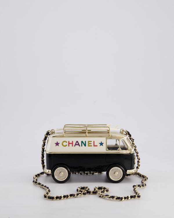 *COLLECTOR'S PIECE RUNWAY* Chanel 24C Los Angeles - Hollywood Minaudières Mini Van Bag with Champagne Gold Hardware.