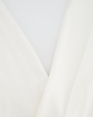 Alexander McQueen White Blazer Jacket and Matching Trousers Set with White Button Details Size IT 42/44 (UK 10/12)