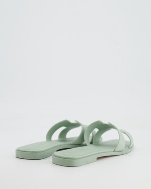 Hermès Vert d'Eau Oran Sandals Size EU 36.5