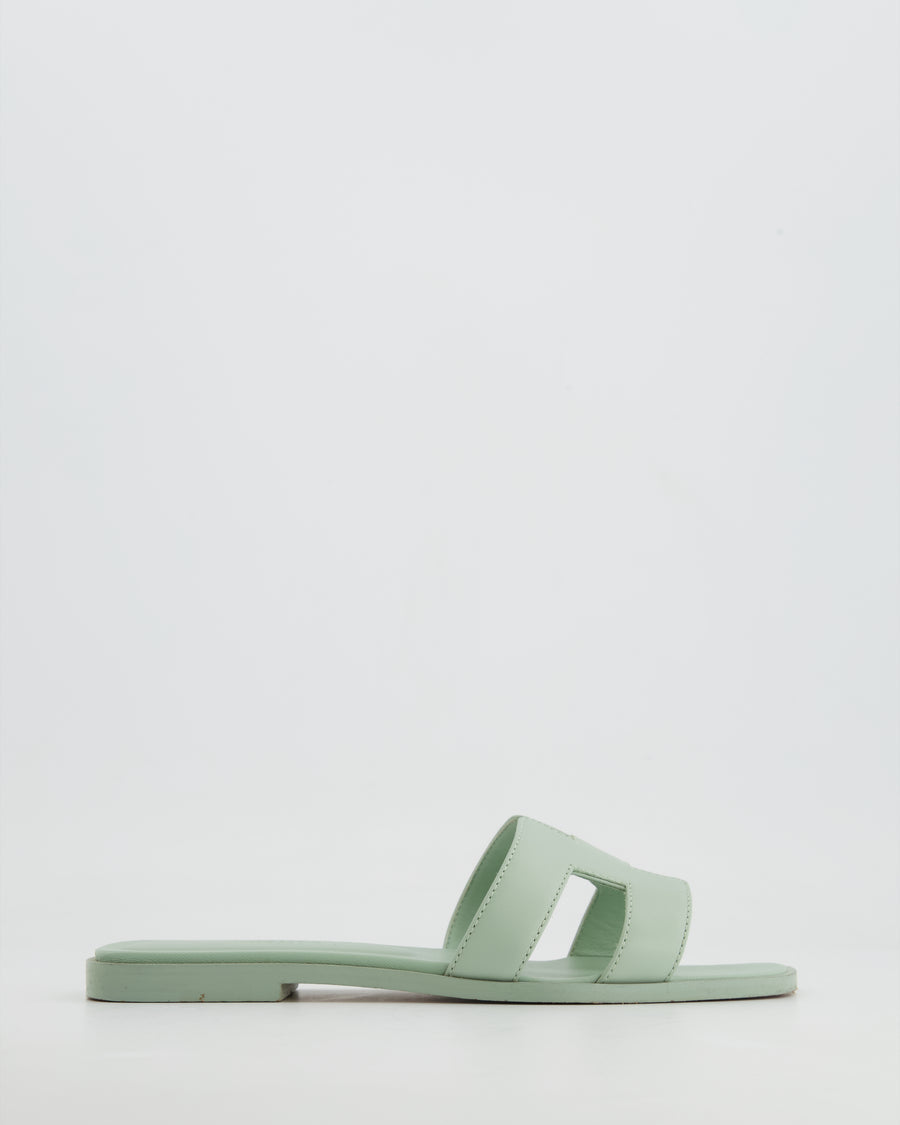 Hermès Vert d'Eau Oran Sandals Size EU 36.5