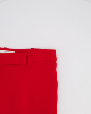 Alexander McQueen Red Blazer Jacket and Matching Trousers Set with Red Button Details Size IT 42/44 (UK 10/12)