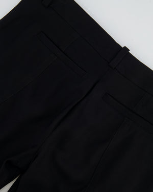 Louis Vuitton Black Split Hem Skinny Trousers with Silver Charm Detail Size FR 40 (UK 12)