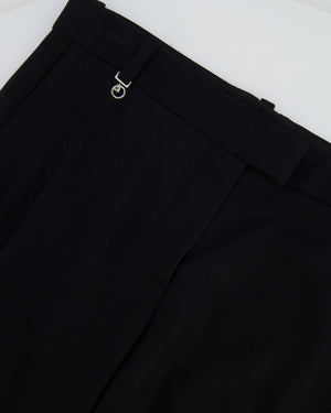 Louis Vuitton Black Split Hem Skinny Trousers with Silver Charm Detail Size FR 40 (UK 12)