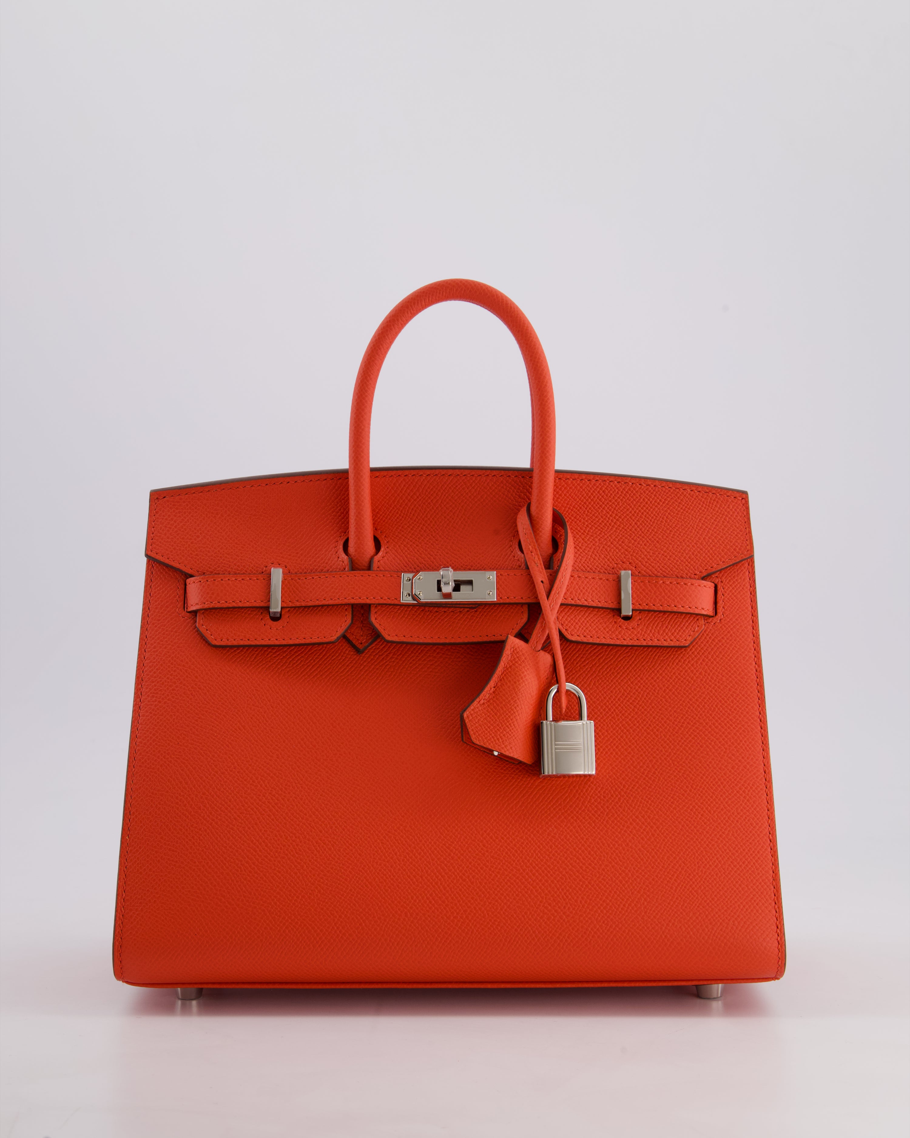 HOT* Herm�s Birkin 25 Sellier Bag in Capucine Epsom Leather with Pall