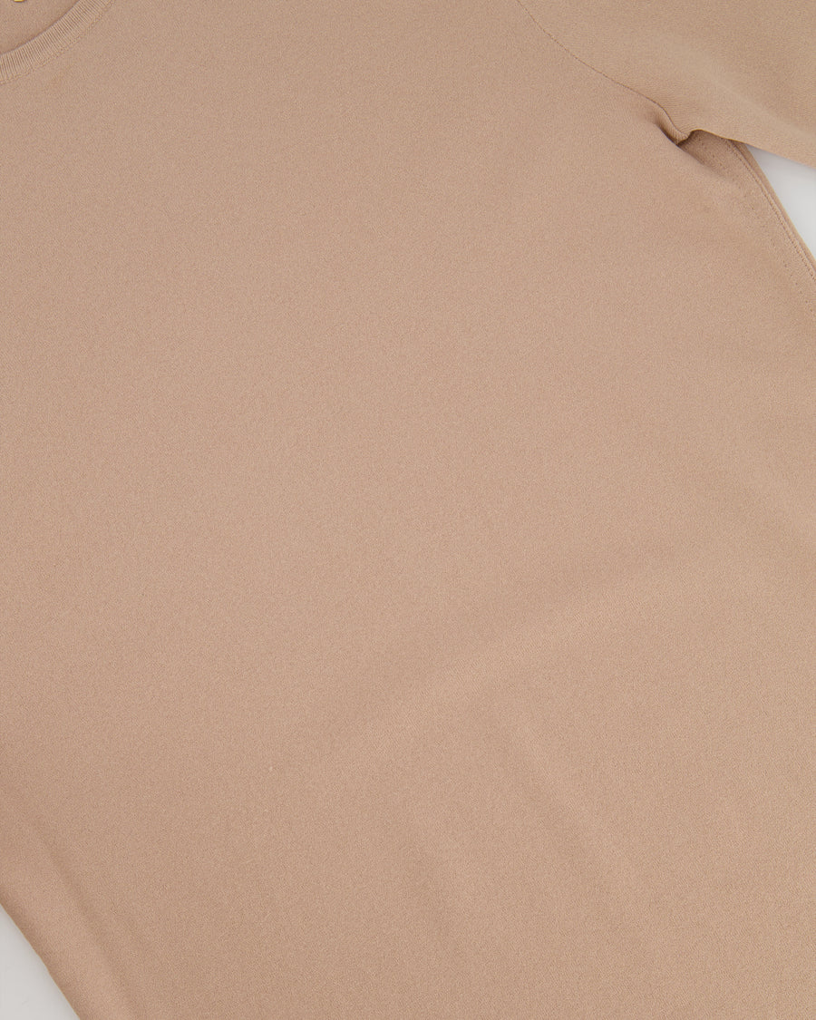 Valentino Blush Pink Long Sleeve Top with Back Stud Detail Size IT 42 (UK 10)