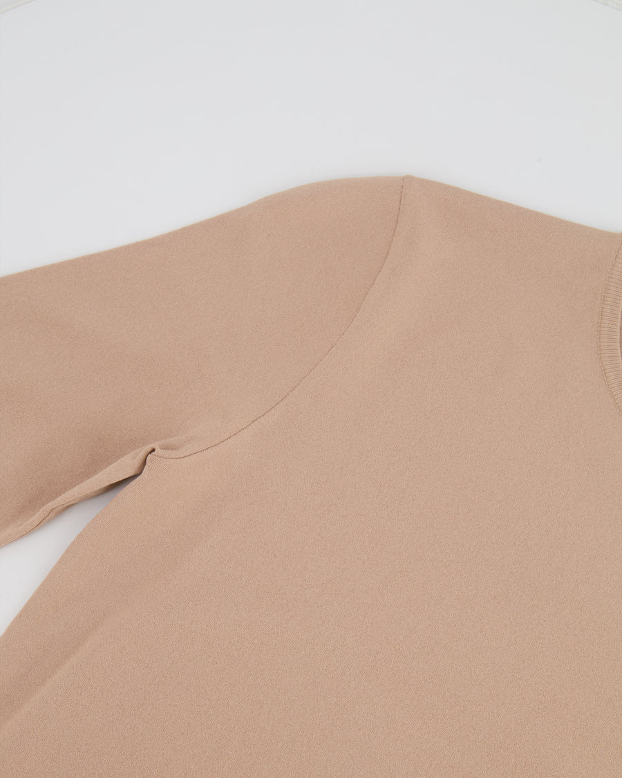 Valentino Blush Pink Long Sleeve Top with Back Stud Detail Size IT 42 (UK 10)