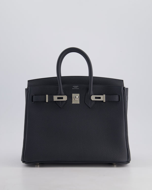 Hermès Birkin 25cm Retourne Bag in Gris Misty Togo Leather with Palladium Hardware
