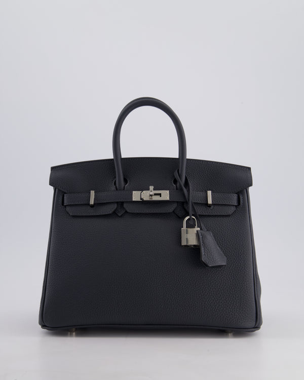Hermès Birkin 25cm Retourne Bag in Gris Misty Togo Leather with Palladium Hardware