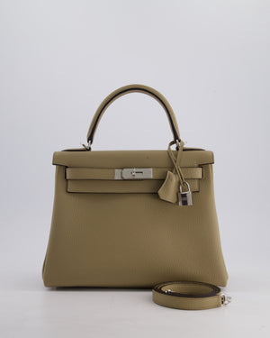 Hermès Kelly 28 Retourne Bag in Beige Marfa Clemence Leather with