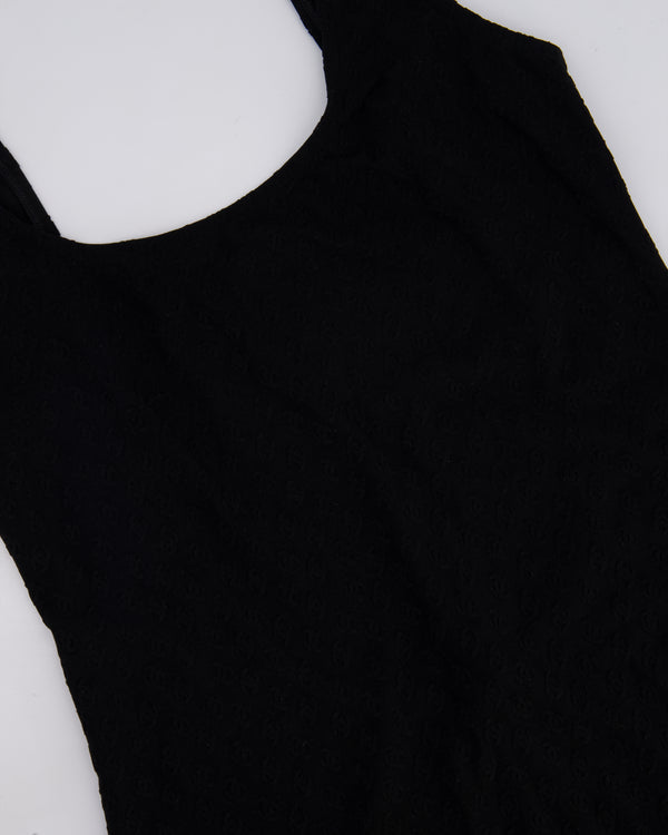 Chanel 24S Black One Piece Swimsuit with CC Logo Pattern Size FR 38 (UK 10) RRP £810