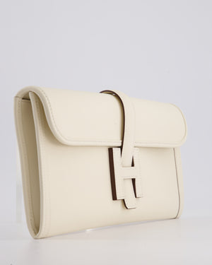 Hermès Jige Elan 29cm Clutch Bag in Nata Evercolour Leather