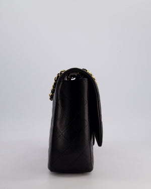 Chanel Black Maxi Classic Single Flap Bag in Lambskin Leather with Gold Hardware