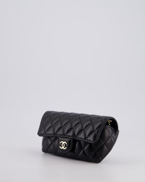Chanel Black Lambskin Sunglasses Case on Chain Bag with Champagne Gold Hardware