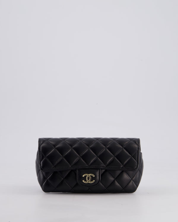 Chanel Black Lambskin Sunglasses Case on Chain Bag with Champagne Gold Hardware