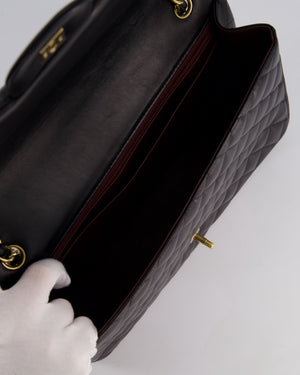 Chanel Black Maxi Classic Single Flap Bag in Lambskin Leather with Gold Hardware