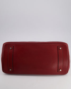 *COLLECTORS* Hermes Shoulder Birkin JPG Bag in Rouge H Clemence Leather with Palladium Hardware