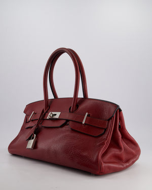 *COLLECTORS* Hermes Shoulder Birkin JPG Bag in Rouge H Clemence Leather with Palladium Hardware