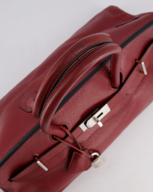 *COLLECTORS* Hermes Shoulder Birkin JPG Bag in Rouge H Clemence Leather with Palladium Hardware