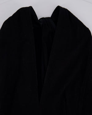 Bottega Veneta Black Sleeveless Cotton Midi Dress with Twist Back and Pocket Detail Size IT 40 (UK 8)